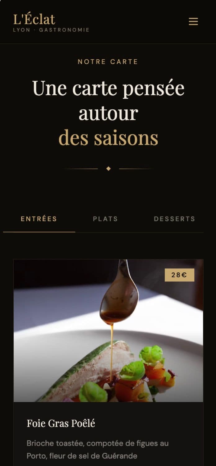 L’Éclat — expérience mobile
