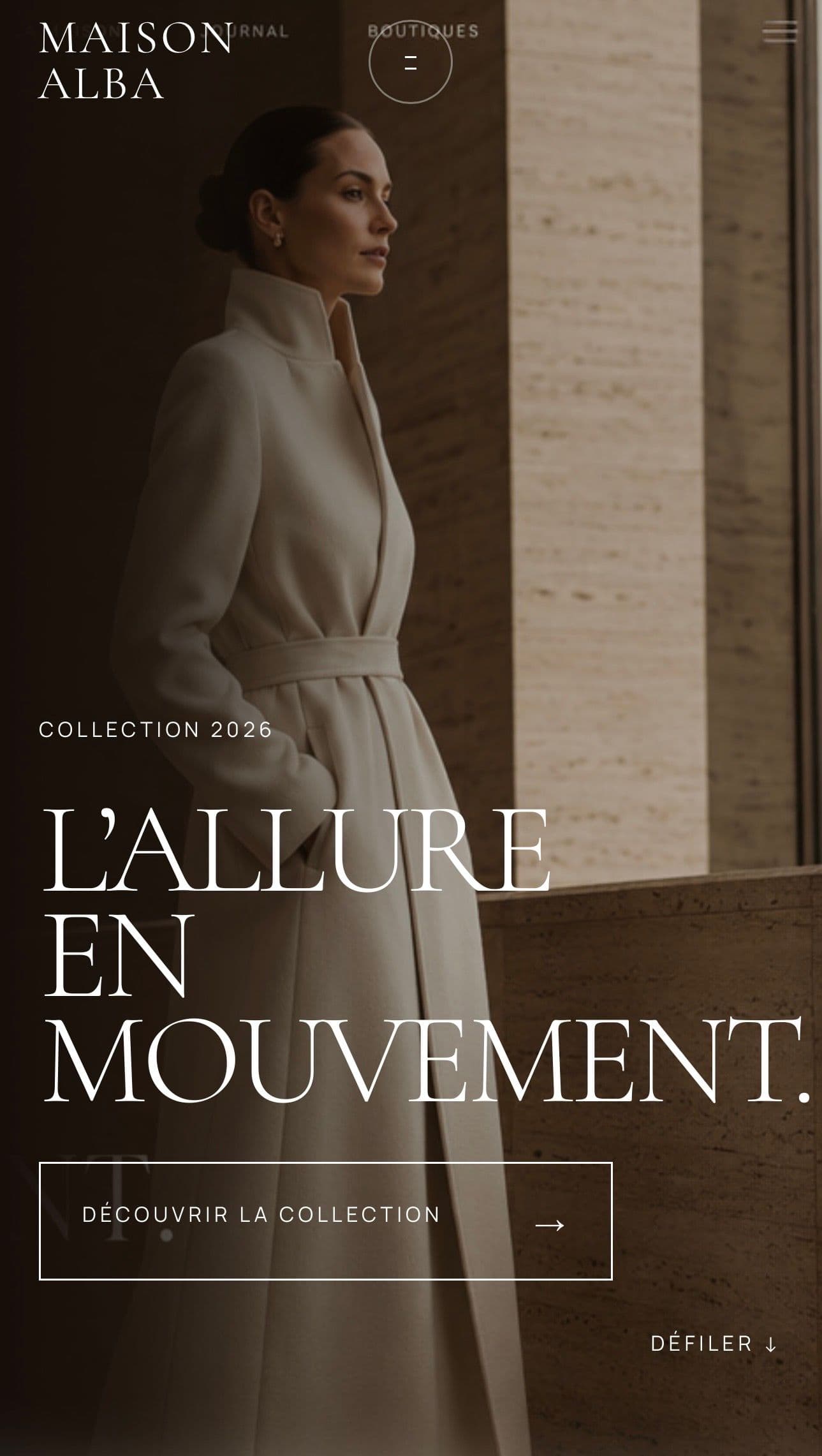 Maison Alba — expérience mobile